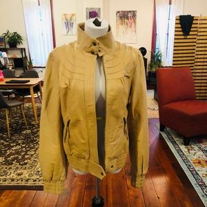 Anthro Idra Racer Leather Jacket